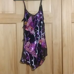 Black Sheer Floral Sequined Lingerie